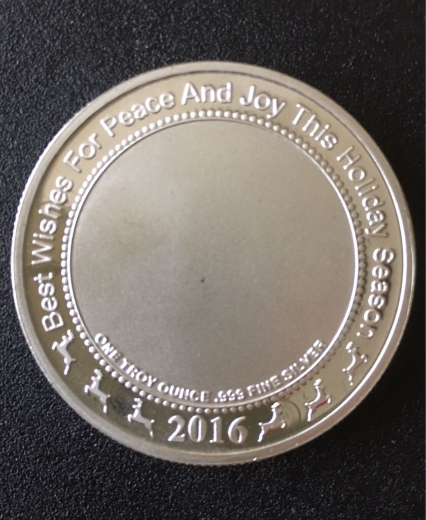 2016 Christmas Silver Round  coin collectible - Main Image 2