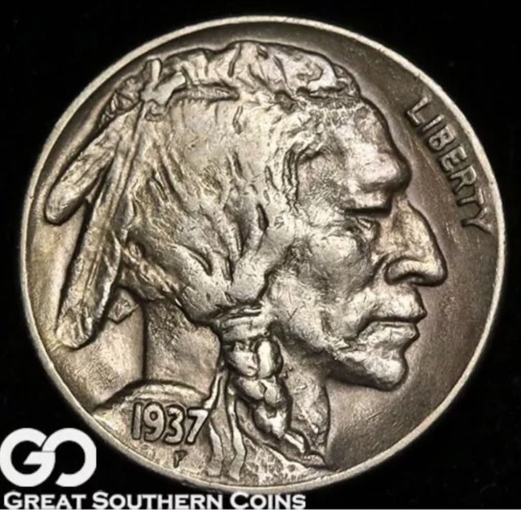 1937-D Buffalo Nickle, 3 Legs  coin collectible - Main Image 2