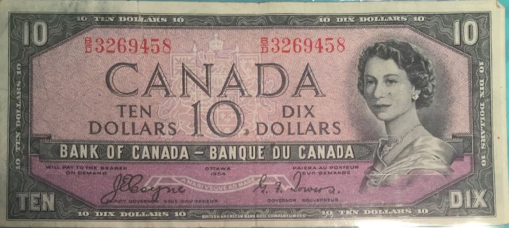 Roll Of Canadian 10 Cent Coins