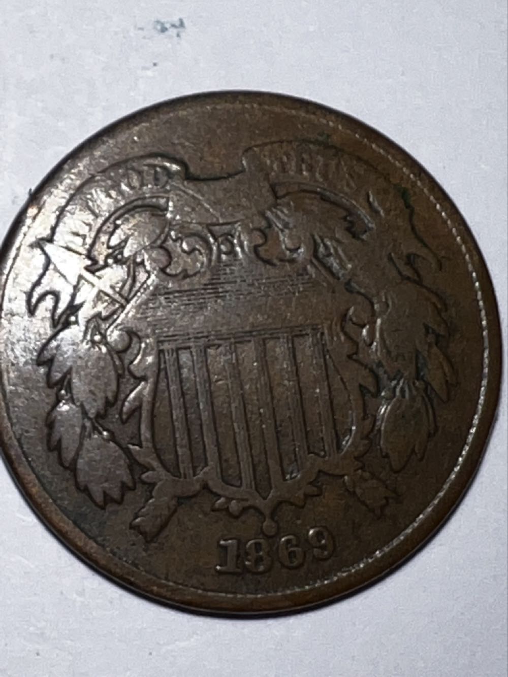 1869 Two Cent Piece  coin collectible - Main Image 2