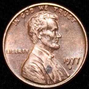 Lincoln 1977 D  coin collectible - Main Image 1