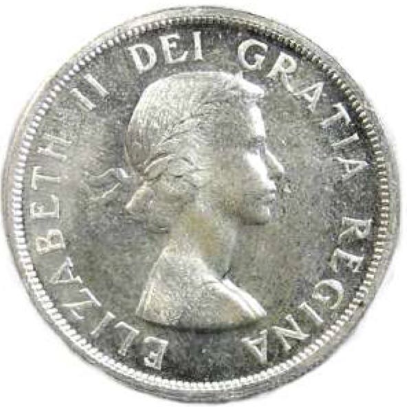 Canadian Silver Dollar 1958  coin collectible - Main Image 2