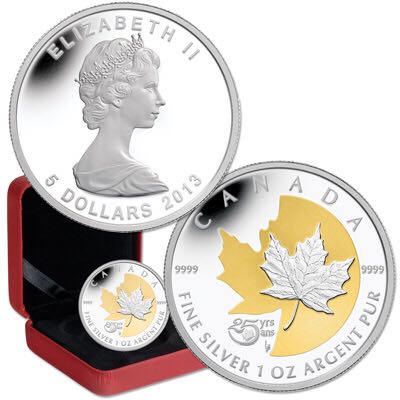 Canadian Maple Silver Proof - 25th Anniversary Edition  coin collectible - Main Image 2