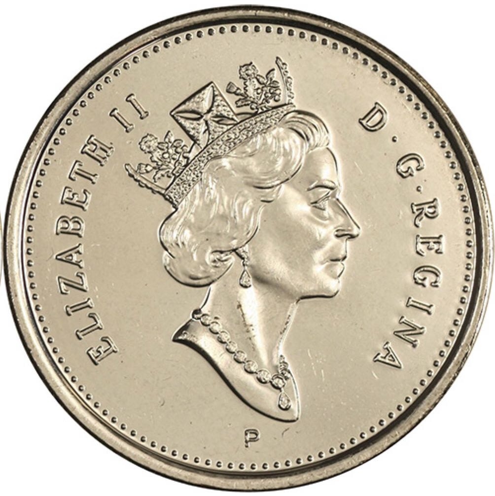 Canadian Nickel 25 Cent Coin - Unc.  coin collectible - Main Image 2