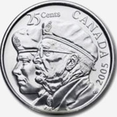 Canadian Nickel 25 Cent Coin