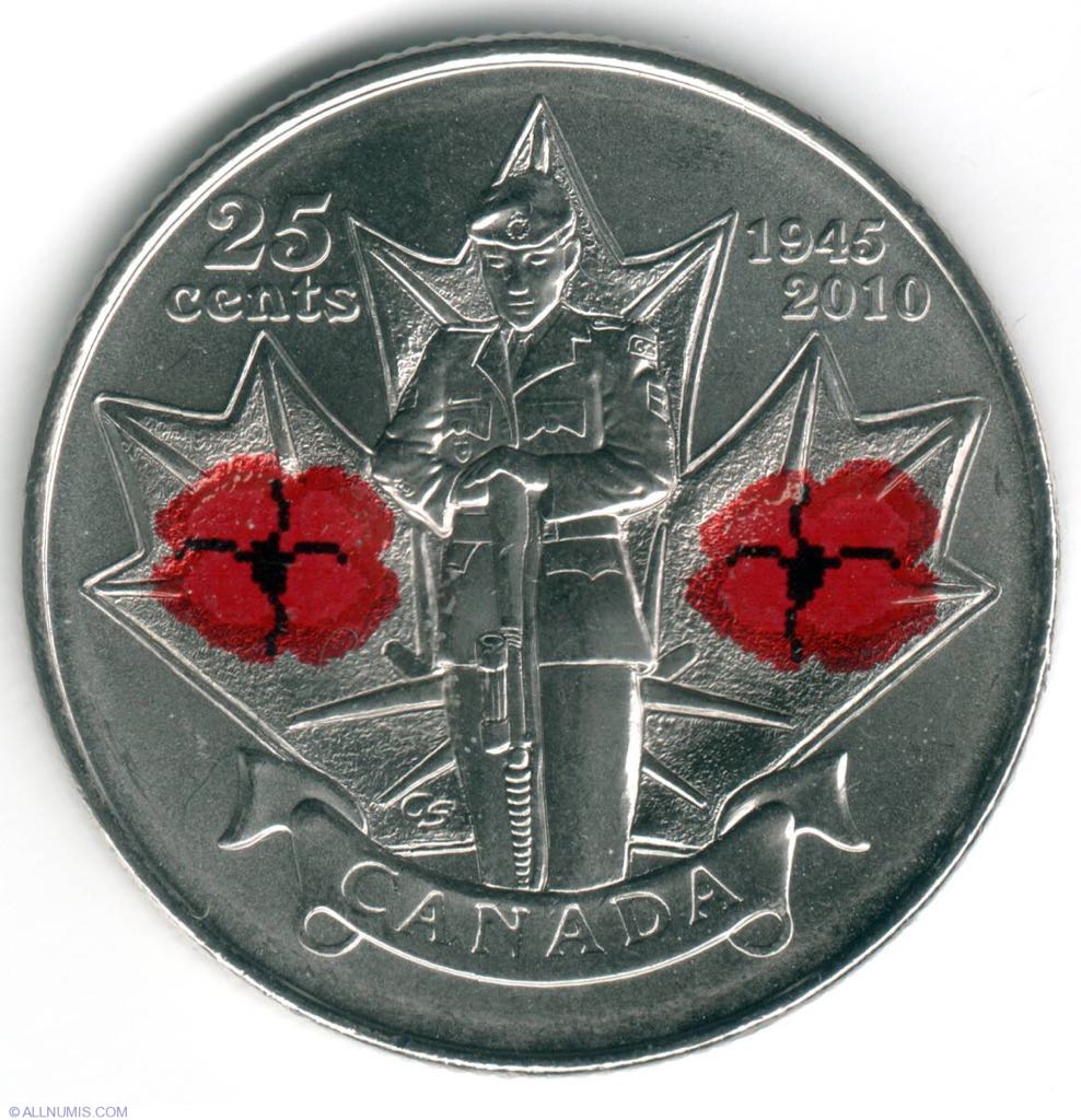 Anadian Silver 25 Cent Coin 1944