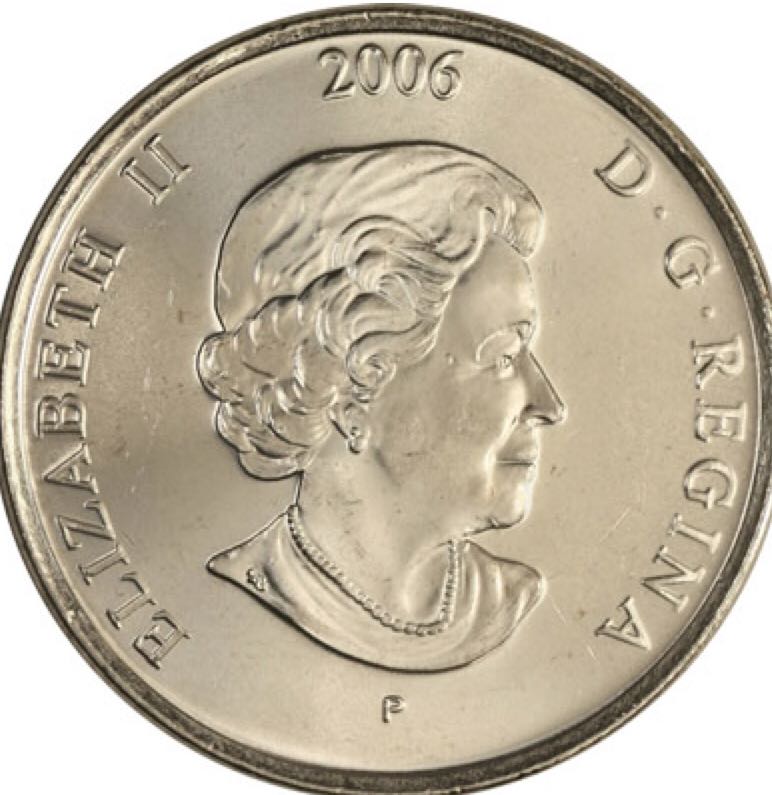 Canadian Nickel 25 Cent Coin 2006  coin collectible - Main Image 2