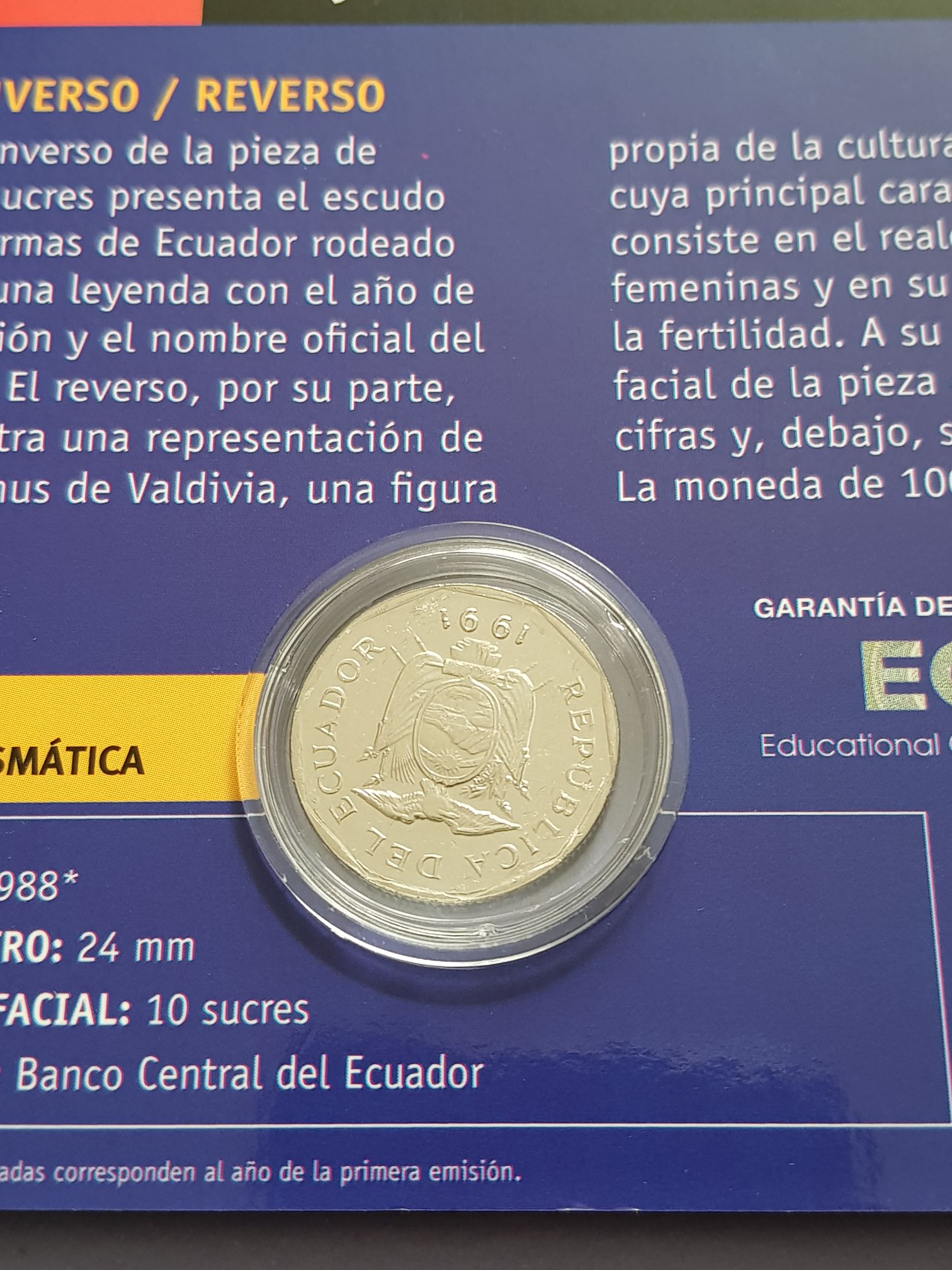 10 Sucres  coin collectible - Main Image 2