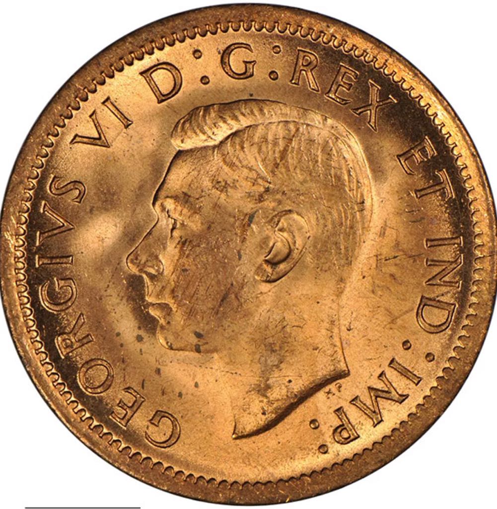 Canadian Copper 1 Cent Coin 1938  coin collectible - Main Image 2