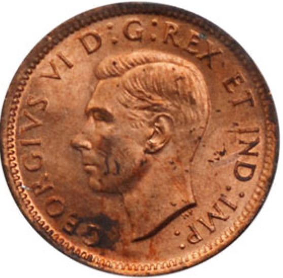 Canadian Copper 1 Cent Coin 1941  coin collectible - Main Image 2