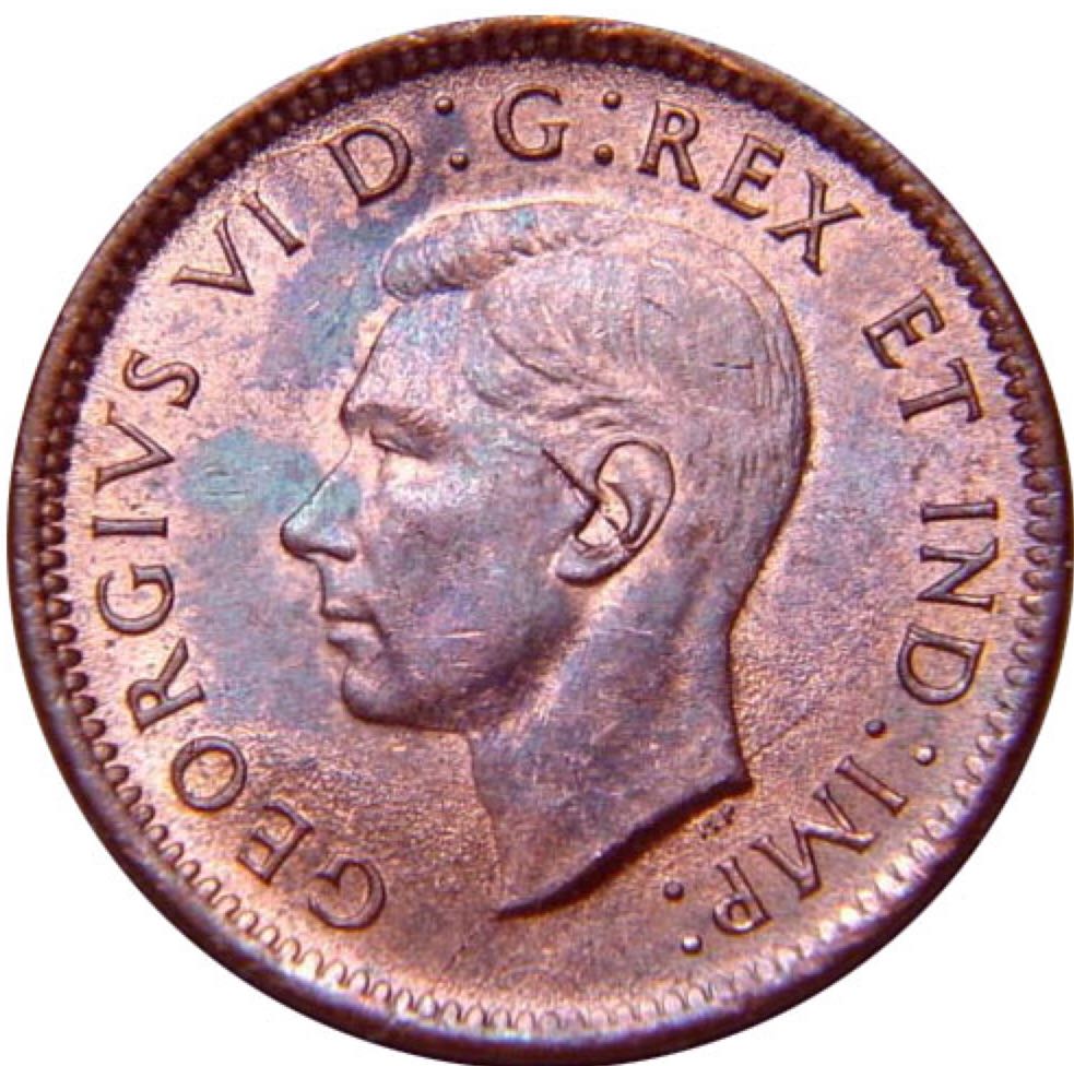 Canadian Copper 1 Cent Coin 1942  coin collectible - Main Image 2