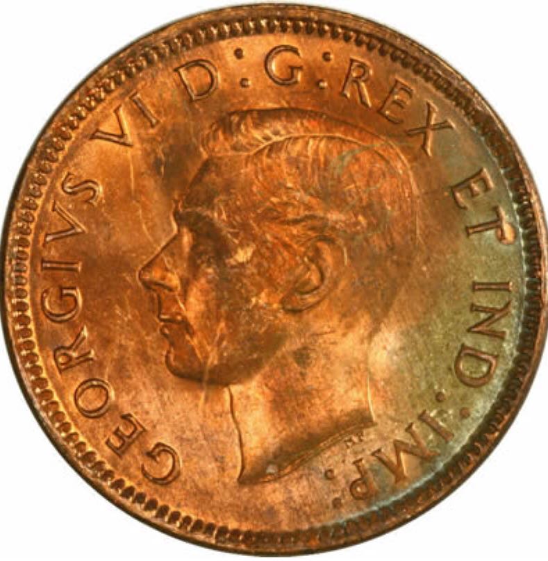 Canadian Copper 1 Cent Coin 1943  coin collectible - Main Image 2