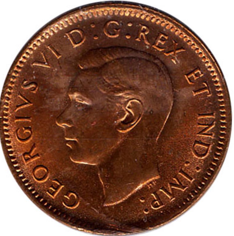 Canadian Copper 1 Cent Coin 1944  coin collectible - Main Image 2