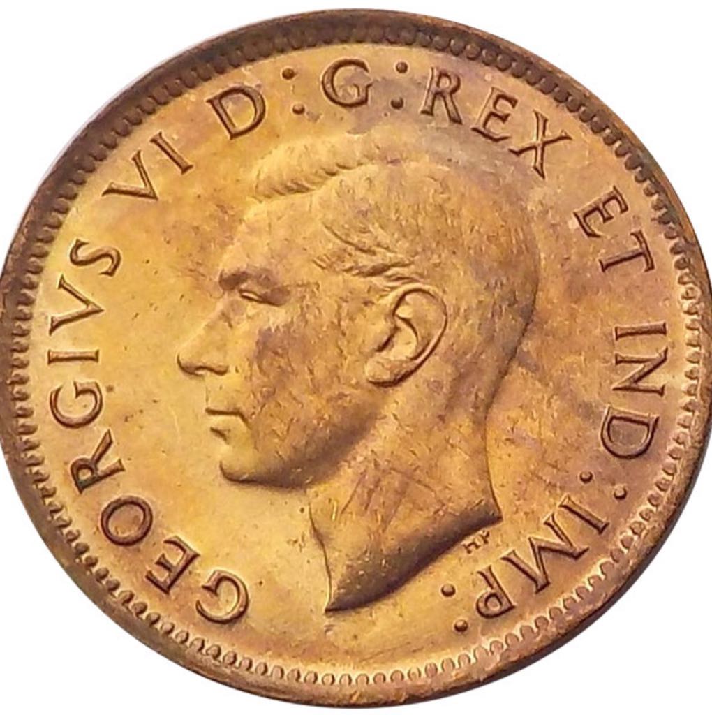 Canadian Copper 1 Cent Coin 1947  coin collectible - Main Image 2
