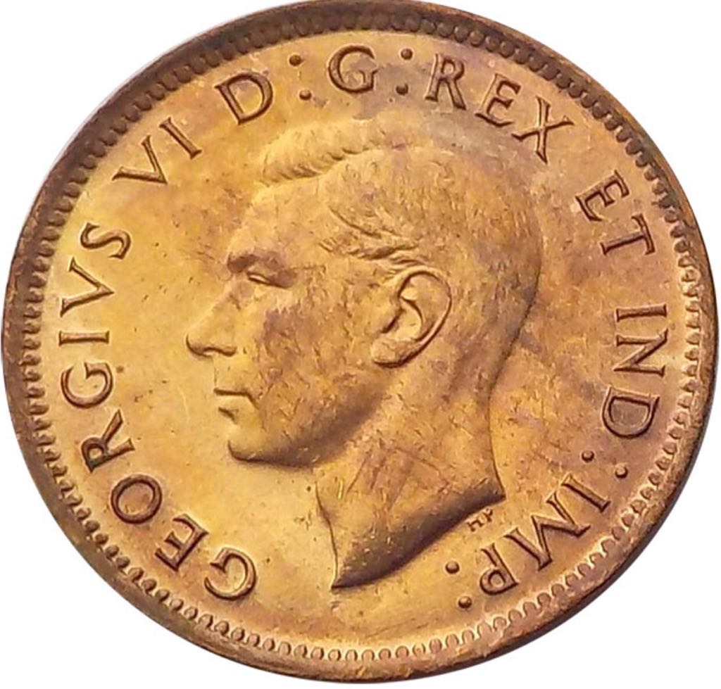 Canadian Copper 1 Cent Coin 1947  coin collectible - Main Image 2
