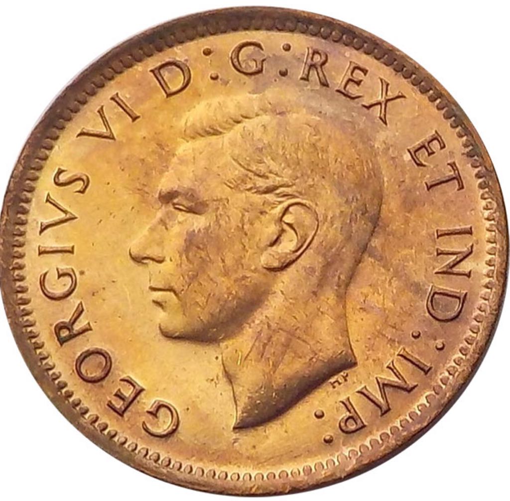 Canadian Copper 1 Cent Coin 1947  coin collectible - Main Image 2