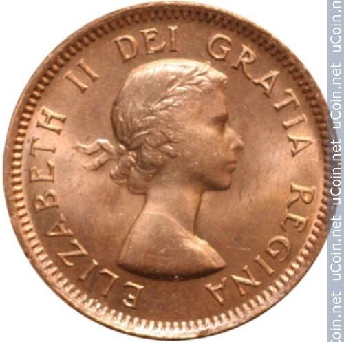 Canadian Copper 1 Cent Coin 1953  coin collectible - Main Image 2