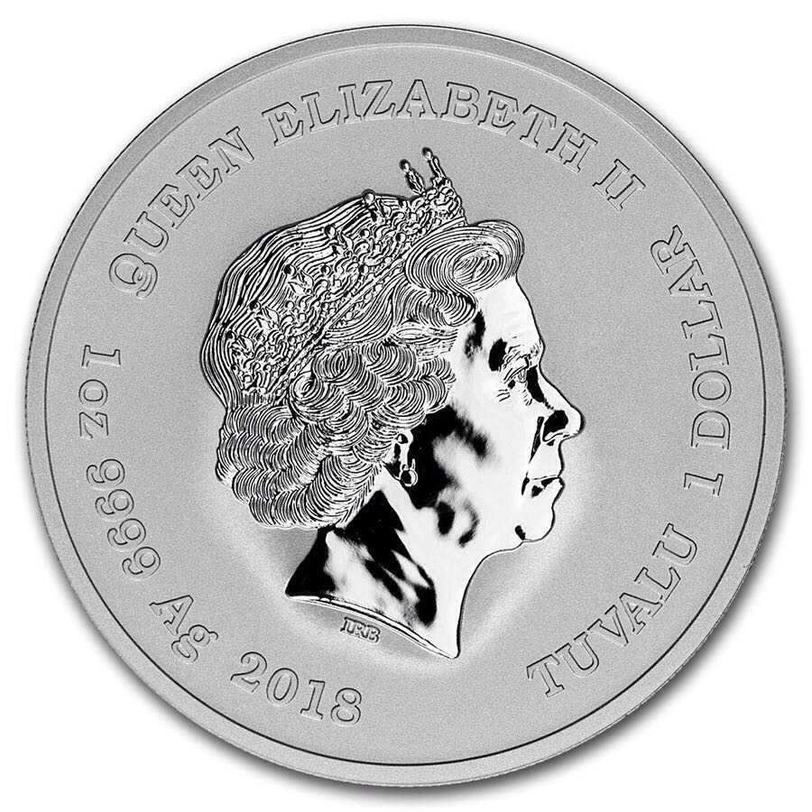 2018 Tuvalu 1 oz Silver $1 Marvel Series THOR™ BU  coin collectible - Main Image 2