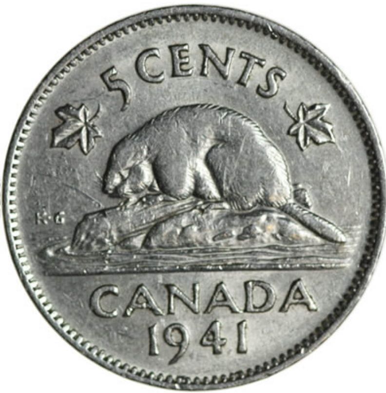 Canadian Silver 10 Cent Coin 1951