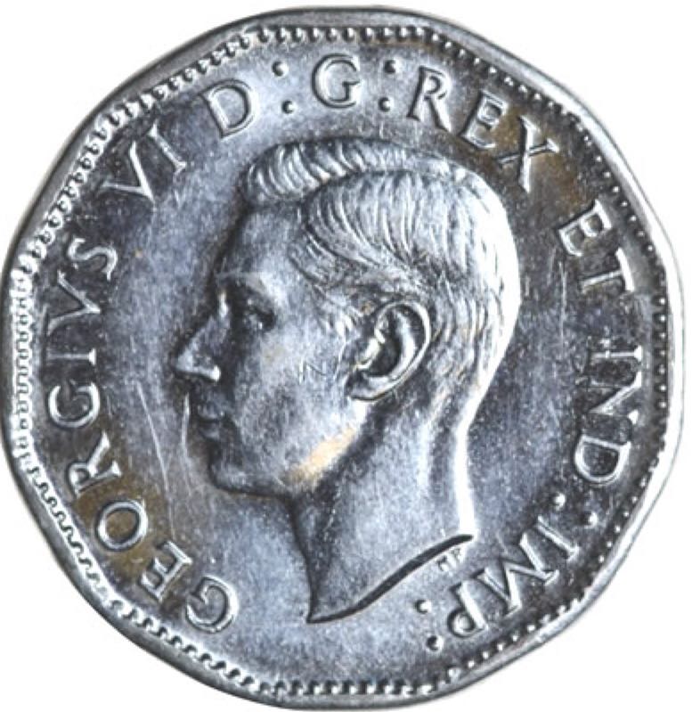 Canadian Steel 5 Cent Coin 1944  coin collectible - Main Image 2