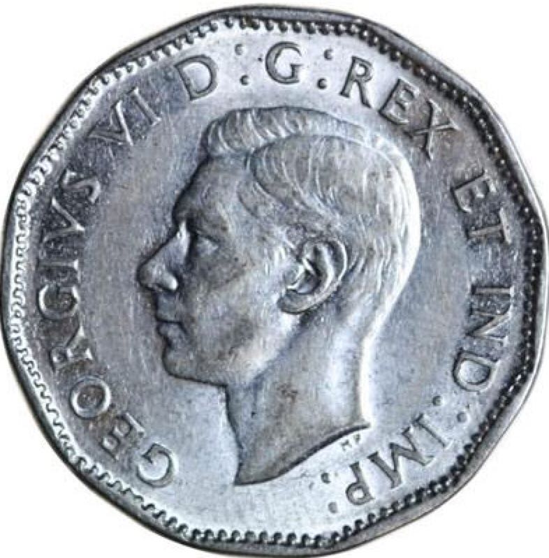 Canadian Steel 5 Cent Coin 1945  coin collectible - Main Image 2