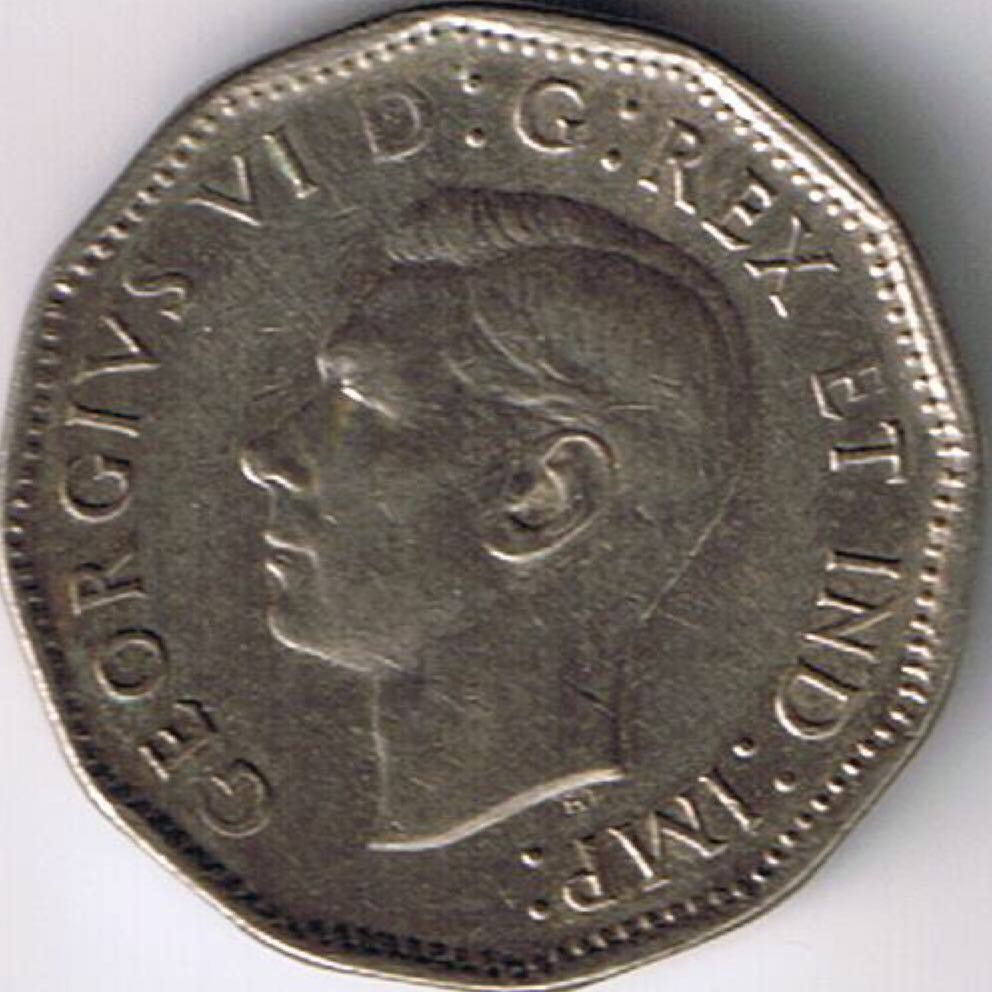 Canadian Nickel 5 Cent Coin 1947  coin collectible - Main Image 2