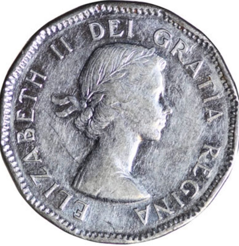 Canadian Steel 5 Cent Coin 1953  coin collectible - Main Image 2