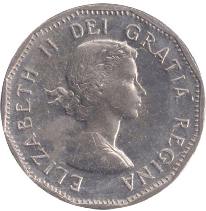 Canadian Steel 5 Cent Coin 1959  coin collectible - Main Image 2