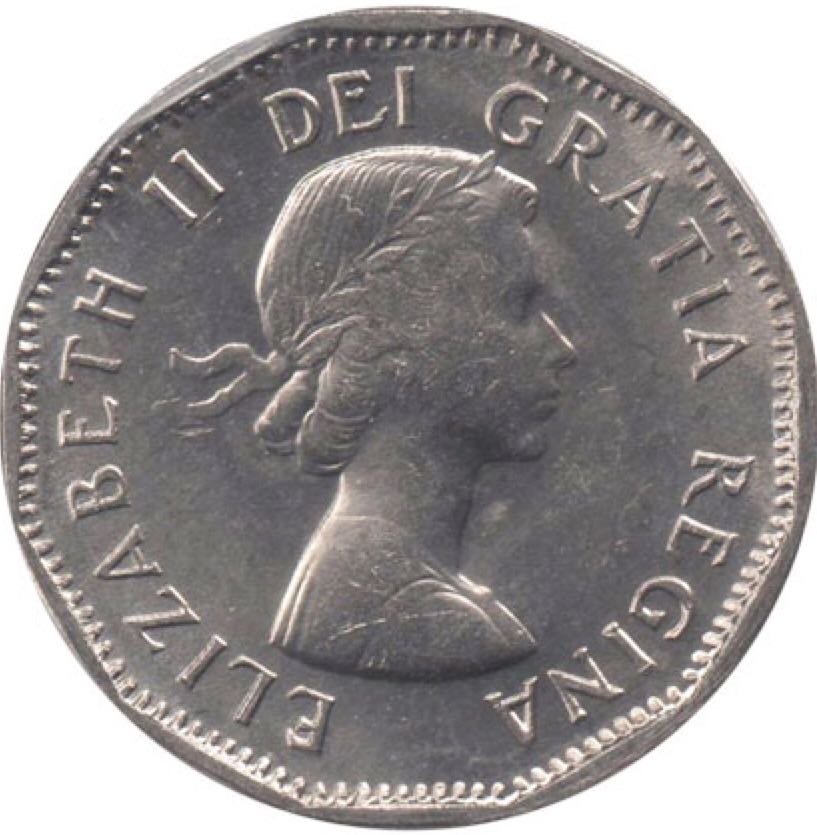 Canadian Steel 5 Cent Coin 1960  coin collectible - Main Image 2
