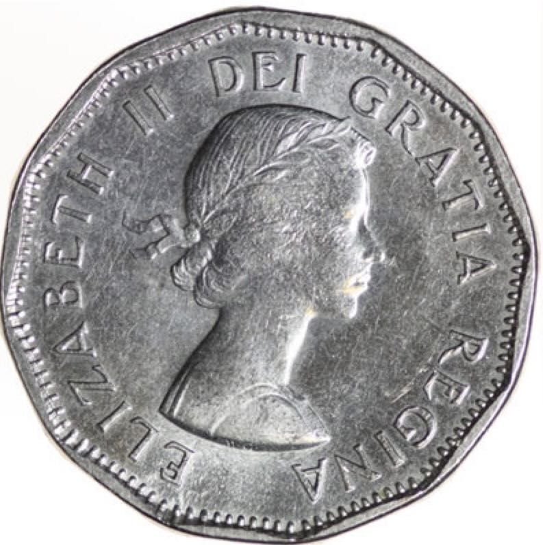Canadian Steel 5 Cent Coin 1961  coin collectible - Main Image 2
