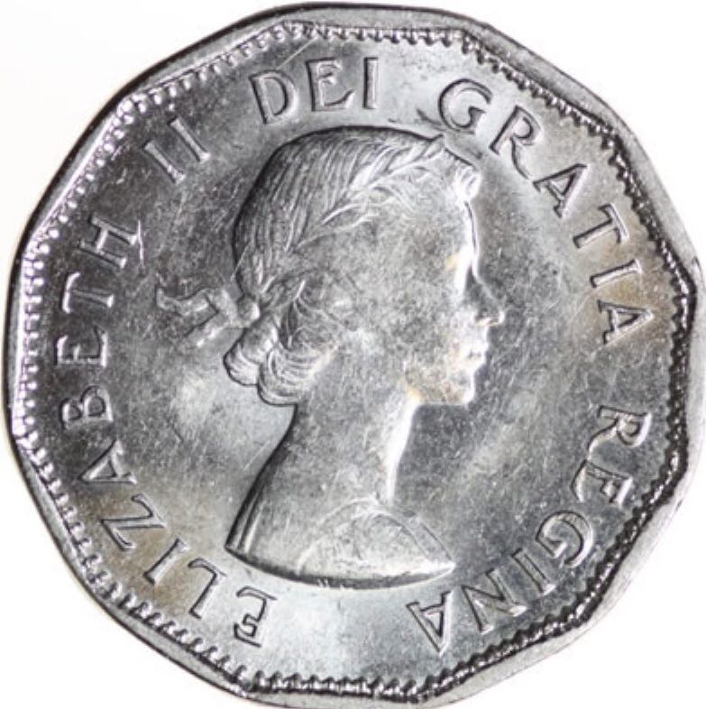 Canadian Steel 5 Cent Coin 1962  coin collectible - Main Image 2