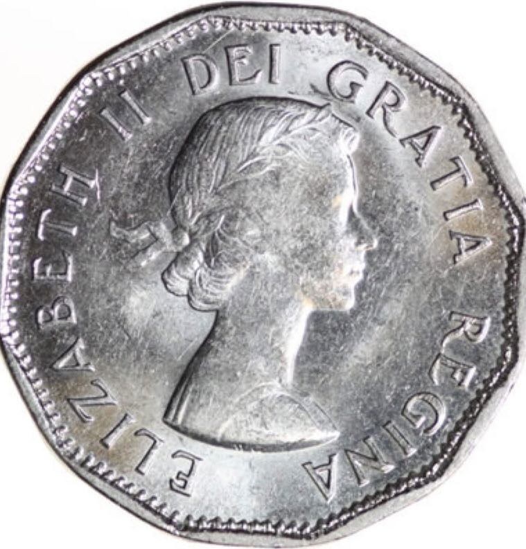 Canadian Steel 5 Cent Coin 1962  coin collectible - Main Image 2