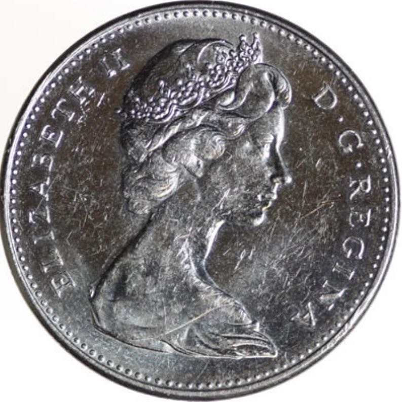 Canadian Nickel 5 Cent Coin 1967  coin collectible - Main Image 2