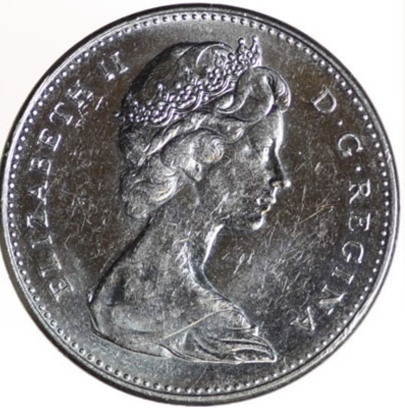 Canadian Nickel 5 Cent Coin 1967  coin collectible - Main Image 2