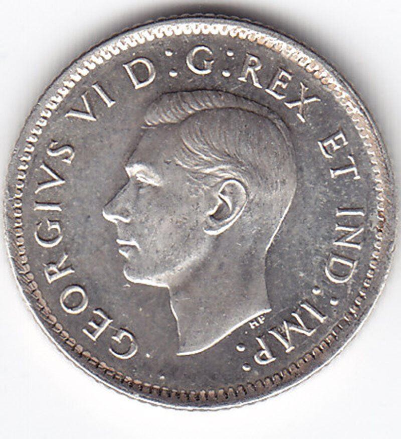 Canadian Silver 10 Cent Coin 1943  coin collectible - Main Image 2