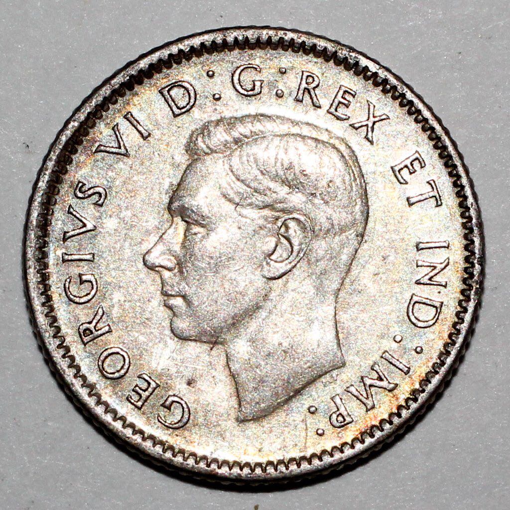 Canadian Silver 10 Cent Coin 1944  coin collectible - Main Image 2