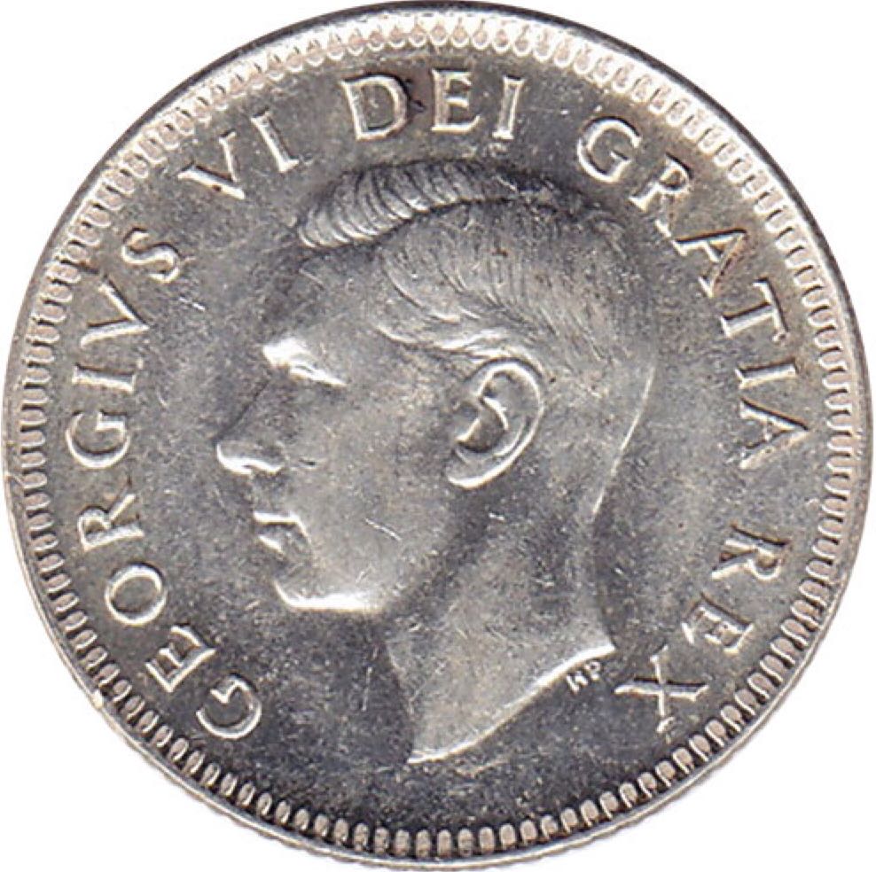 Canadian Silver 10 Cent Coin 1950  coin collectible - Main Image 2