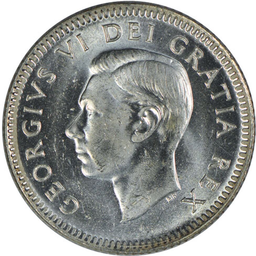 Canadian Silver 10 Cent Coin 1951  coin collectible - Main Image 2