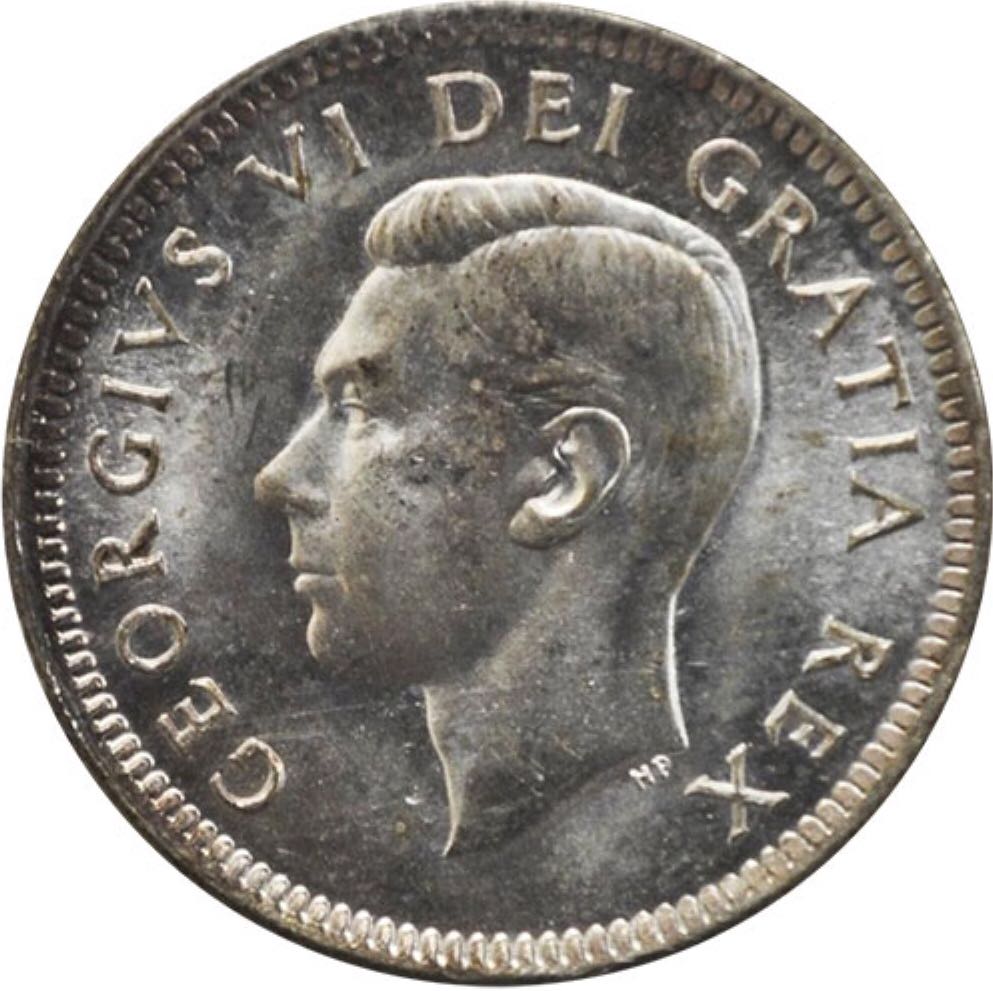 Canadian Silver 10 Cent Coin 1952  coin collectible - Main Image 2