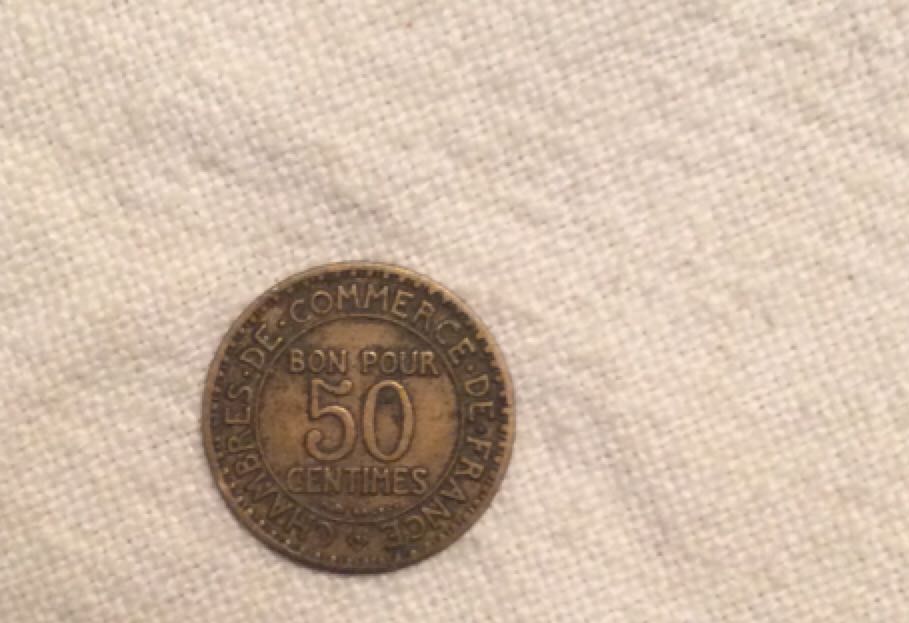 50 Centimes France 1923  coin collectible - Main Image 2