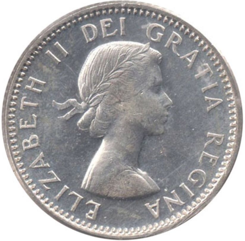 Canadian Silver 10 Cent Coin 1956  coin collectible - Main Image 2