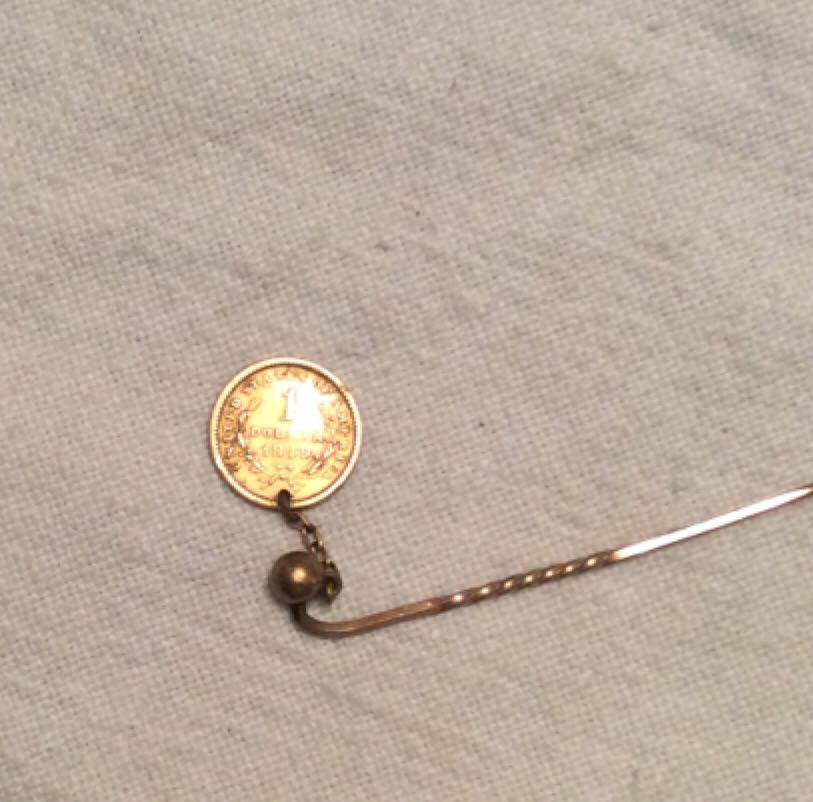 1849 Open Wreath Gold Dollar  coin collectible - Main Image 2