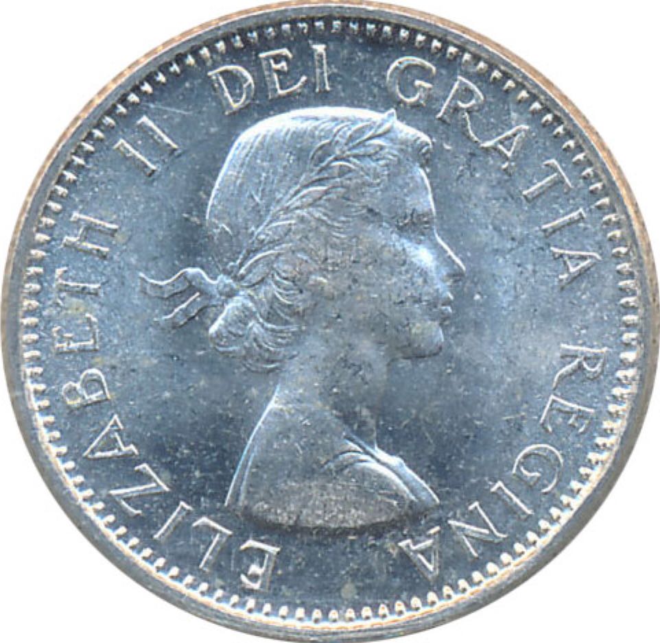 Canadian Silver 10 Cent Coin 1958  coin collectible - Main Image 2