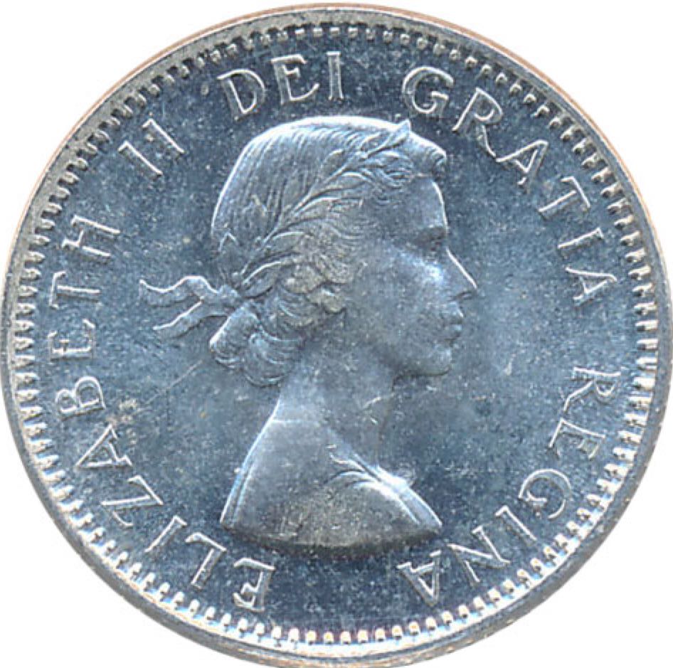 Canadian Silver 10 Cent Coin 1959  coin collectible - Main Image 2