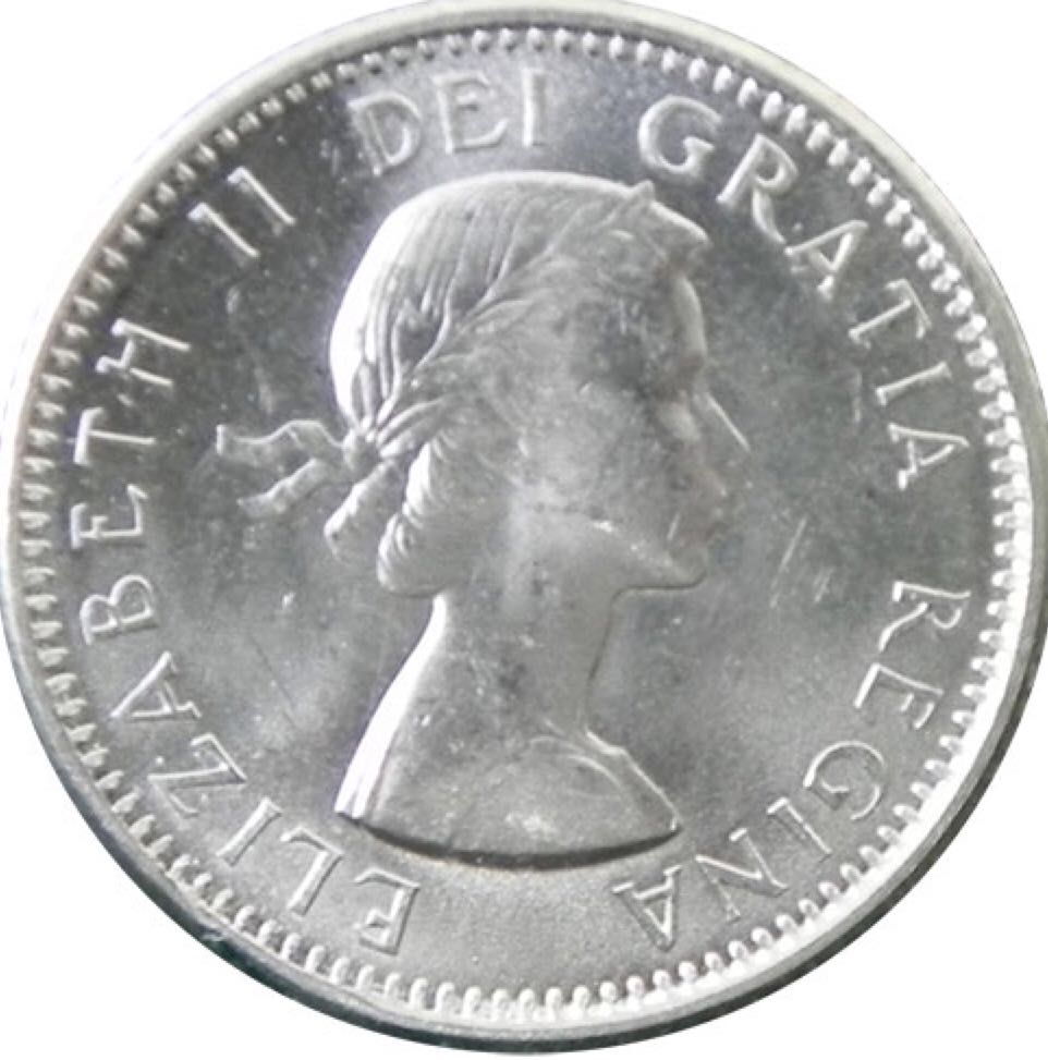 Canadian Silver 10 Cent Coin 1962  coin collectible - Main Image 2