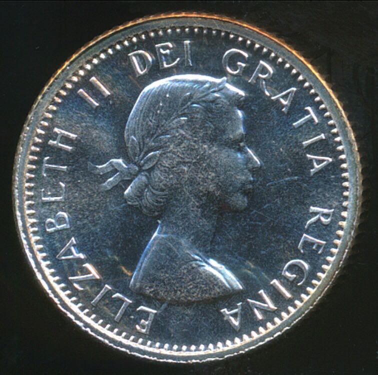 Canadian Silver 10 Cent Coin 1964  coin collectible - Main Image 2
