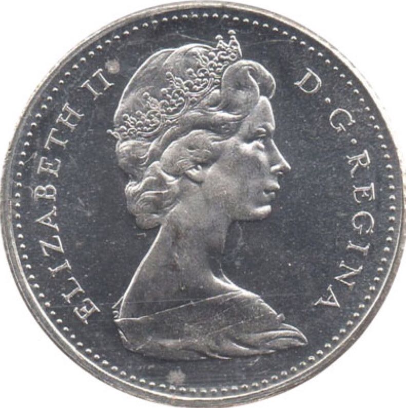 Canadian Silver 10 Cent Coin 1965  coin collectible - Main Image 2