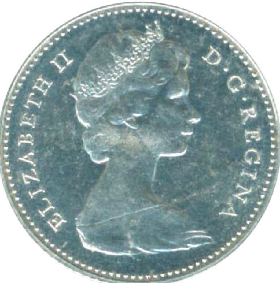 Canadian Silver 10 Cent Coin 1967  coin collectible - Main Image 2