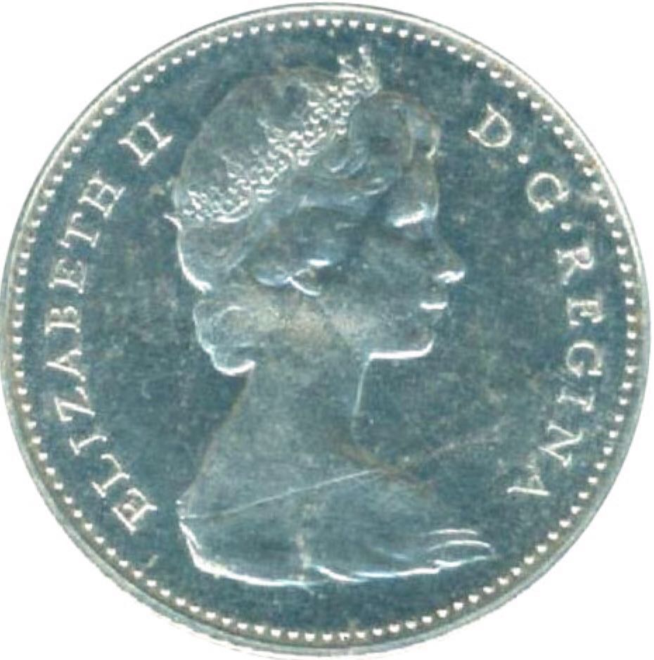 Canadian Silver 10 Cent Coin 1967  coin collectible - Main Image 2