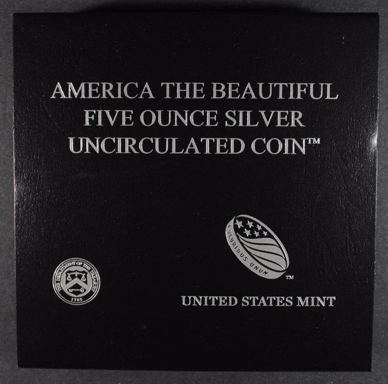 America The Beautiful 5 oz Silver Blue Ridge Parkway  coin collectible - Main Image 2